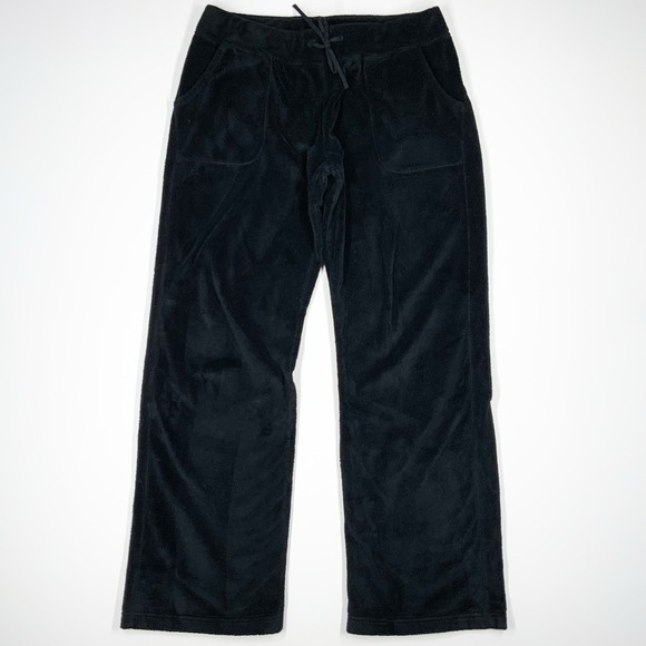 Womens Patagonia Synchilla Cozy Plush Black Fleece Pants Sweatpants‎ Large L - Picture 1 of 7